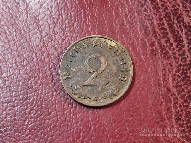 Trečiasis Reichas 2 reichspfenigai, 1937J KM# 90