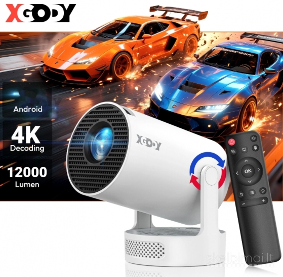 NAUJAS XGODY 3S 4K TV PROJEKTORIUS