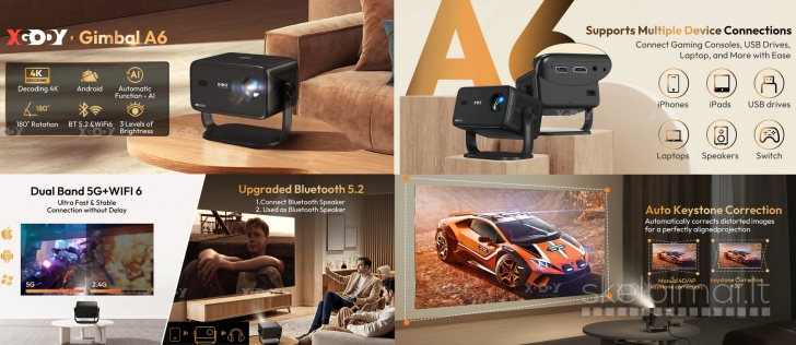 NAUJAS XGODY A6 4K PROJEKTORIUS