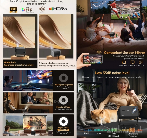 NAUJAS XGODY A6 4K PROJEKTORIUS