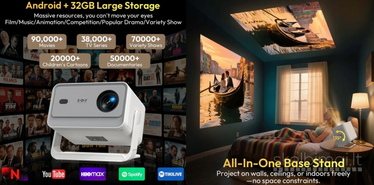 NAUJAS XGODY A6 PRO 4K TV - PROJEKTORIUS