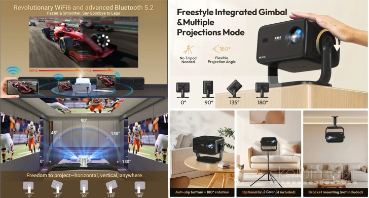 NAUJAS XGODY N6 4K PROJEKTORIUS