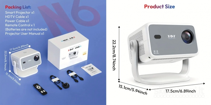 NAUJAS XGODY N6 4K PROJEKTORIUS