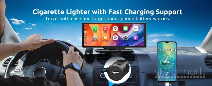 ESSGOO PRO AUTOMOBILIO EKRANAS SU ANDROID AUTO CARPLAY