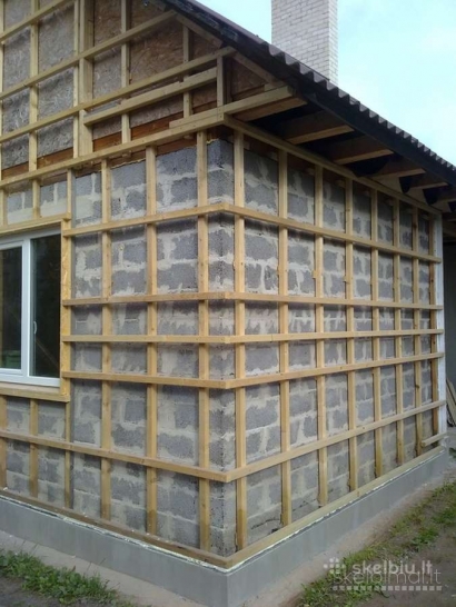 Fasadų šiltinimas ekovata. www.ekovata.info