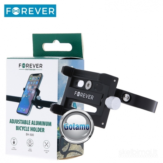 668 Prie dviračio tvirtinamas metalinis laikiklis telefonui Forever Outdoor