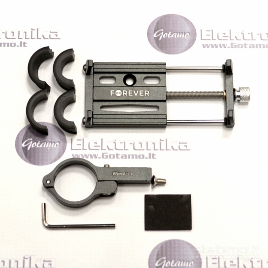 668 Prie dviračio tvirtinamas metalinis laikiklis telefonui Forever Outdoor