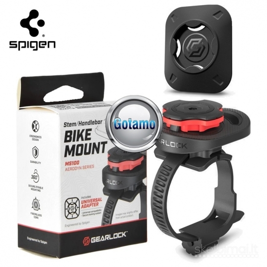 669 Prie dviračio tvirtinamas laikiklis telefonui Spigen Gearlock