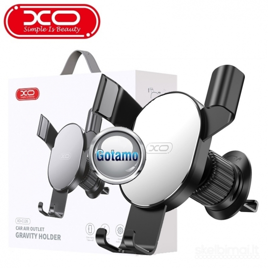 670 Prie grotelių tvirtinamas auto laikiklis telefonui XO Gravity Pro