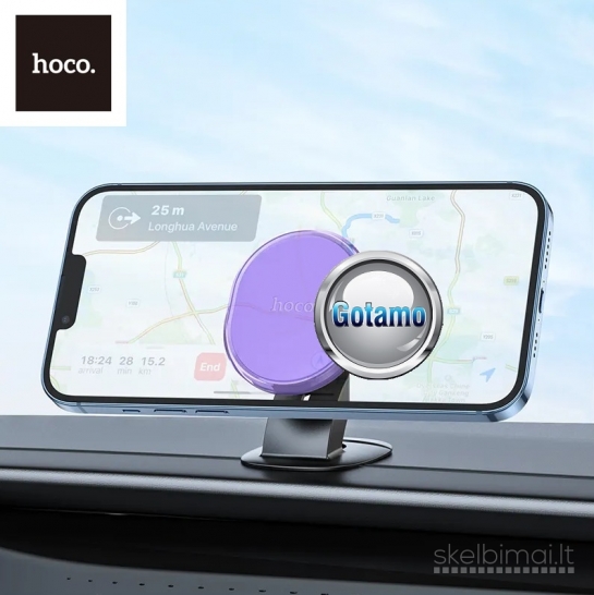 671 Prie panelės tvirtinamas magnetinis auto laikiklis telefonui Hoco Console