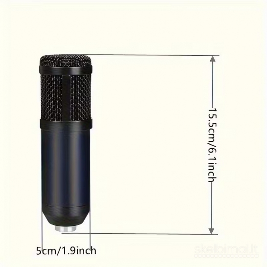 Mikrofonų rinkinys su V8K garso plokšte, auksinės spalvos