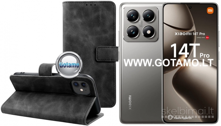 672 Diary-S veliūrinis dėklas Xiaomi 14T, Xiaomi 14T Pro telefonams