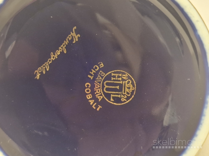 Bavaria kobalto porceliano vaza ~ 20cm.