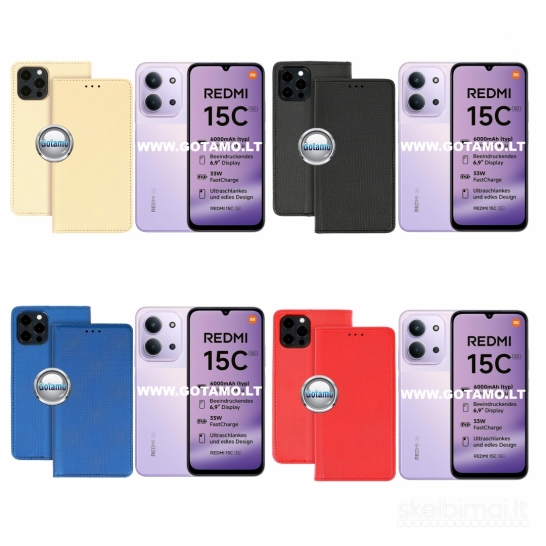 675 Re-Grid magnetiniai dėklai Xiaomi Redmi 15C telefonui