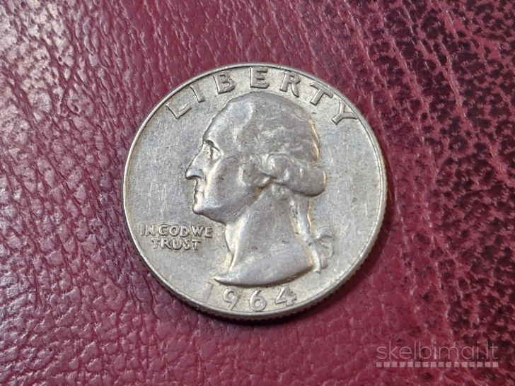 JAV ¼ dolerio, 1964D KM# 164 AG 0.900