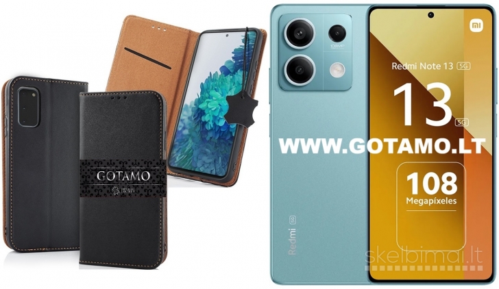 688 Gotamo Vintage natūralios odos dėklai Xiaomi Redmi Note 13 5G WWW.GOTAMO.LT