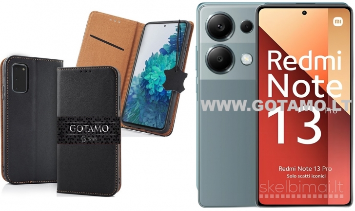 689 Gotamo Vintage natūralios odos dėklas Xiaomi Redmi Note 13 Pro 4G