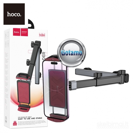 691 Prie kedės tvirtinamas auto laikiklis telefonui ar planšetei Hoco Headrest