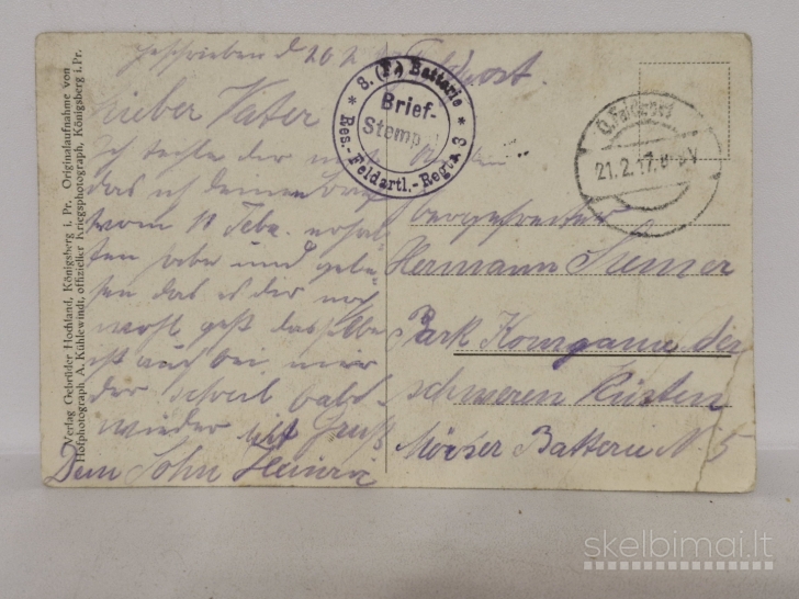 WW1 atvirukas "Wilna - Peter Paul Kirche", 1917m.