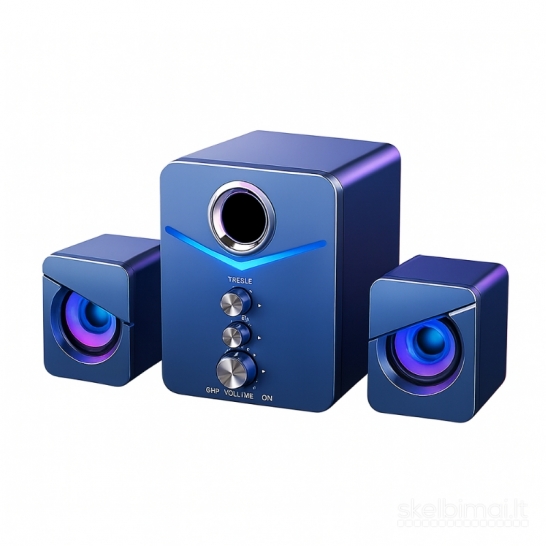 9D erdvinio garso garsiakalbiai su LED apšvietimu