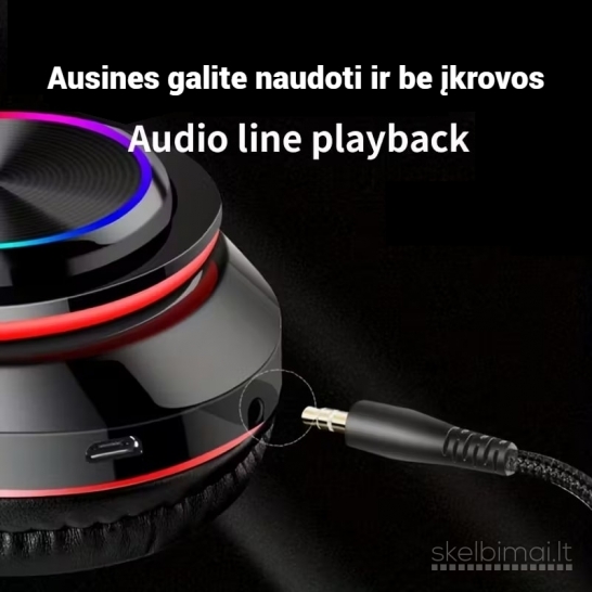 Belaidės ausinės su USB-C įkrovimu, baltos spalvos