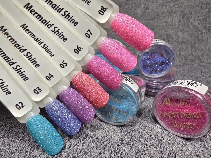 Blizgučiai nagams Mermaid Shine – ryškūs, smulkūs