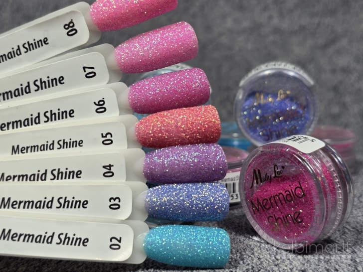 Blizgučiai nagams Mermaid Shine – ryškūs, smulkūs