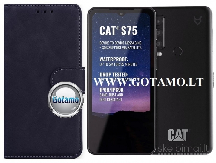703 Diary Mate2 dėklas knyga CAT S75 telefonui WWW.GOTAMO.LT