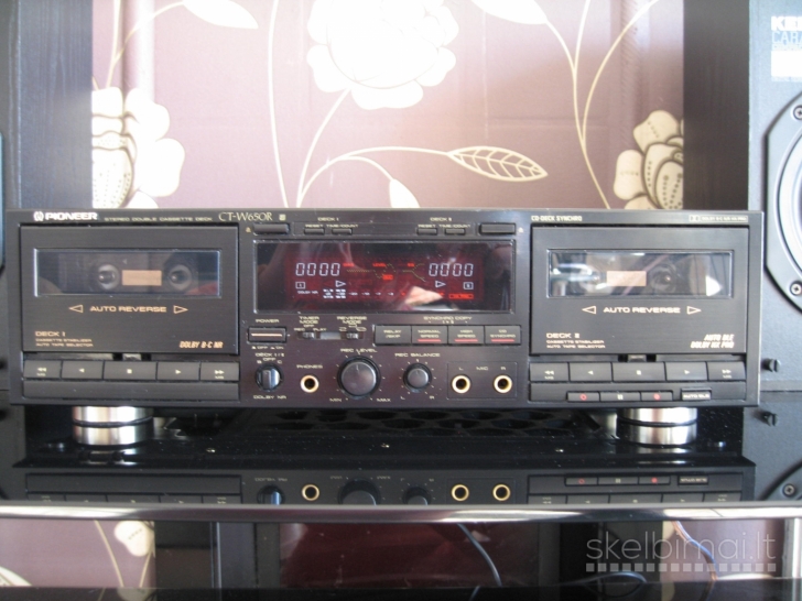 PIONEER CT-W650R (1991 model) Stereo Double Cassette Deck. Made in Japan.