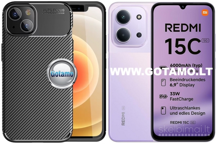 707 Siege2 dėklai nugarėlės Xiaomi Redmi 15C telefonui WWW.GOTAMO.LT