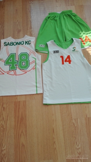 Krepšinio aprangos (Sabonio KC) vaikui (marškinėliai su šortais) dvejos poros