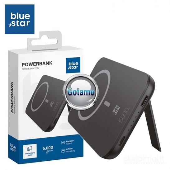 709 5000mAh 5W MagSafe Blue Star belaidė išorinė baterija (Power Bank)