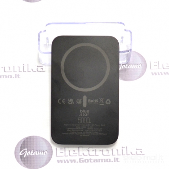 709 5000mAh 5W MagSafe Blue Star belaidė išorinė baterija (Power Bank)