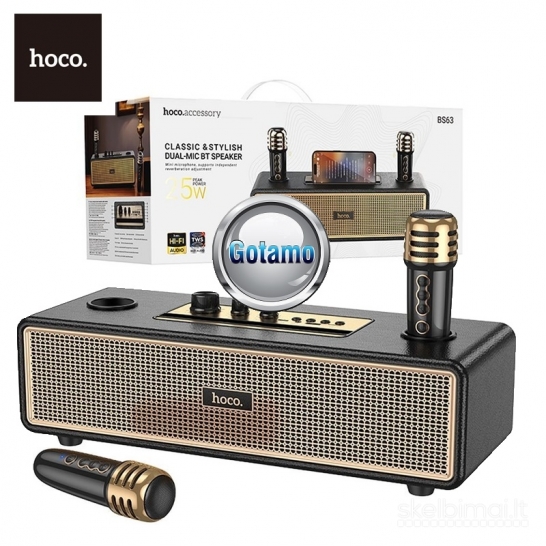 712 Bluetooth garsiakalbis su karaoke ir mikrofonais Hoco Classic 6H 25W