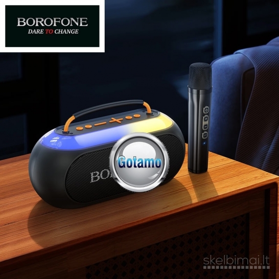 713 Bluetooth garsiakalbis su karaoke ir mikrofonu Borofone Wireless 4H 16W