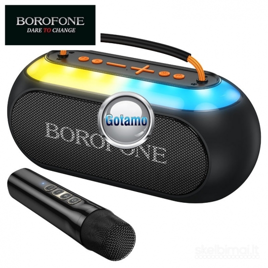 713 Bluetooth garsiakalbis su karaoke ir mikrofonu Borofone Wireless 4H 16W
