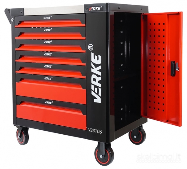 7 stalčių spintelė su įrankiais