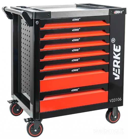 7 stalčių spintelė su įrankiais