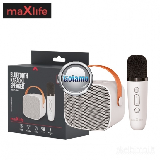 714 Bluetooth garsiakalbis kolonėlė su karaoke ir mikrofonu maXlife 5W