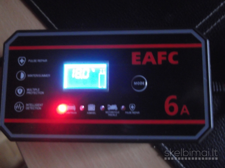 Įkrovėjas Eafc 12v.6a.Naujo Modelio