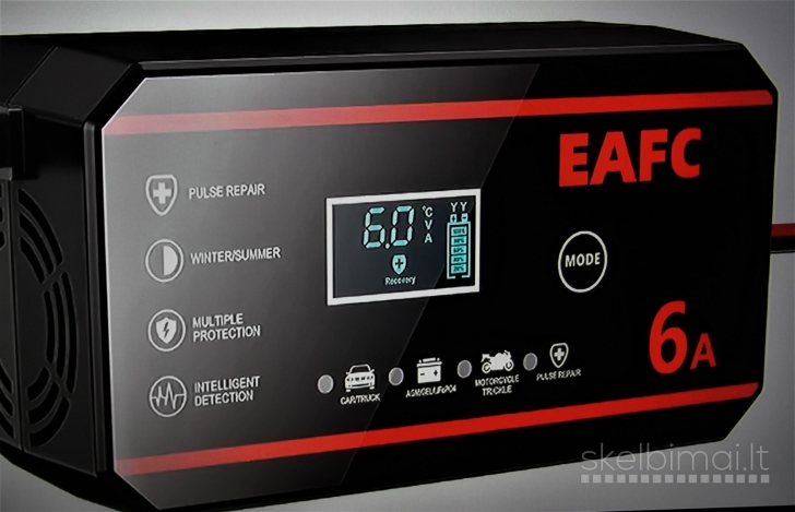 Įkrovėjas Eafc 12v.6a.Naujo Modelio-PUIKI DOVANA