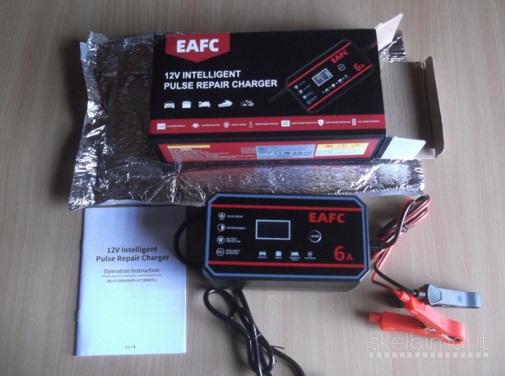 Įkrovėjas Eafc 12v.6a.Naujo Modelio-PUIKI DOVANA