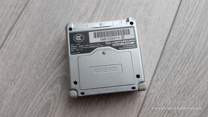 Game Boy Advance SP AGS-101 + 3vnt žaidimai + dėklas