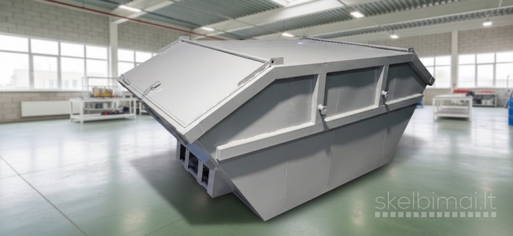 Statybnių atliekų konteineriai.