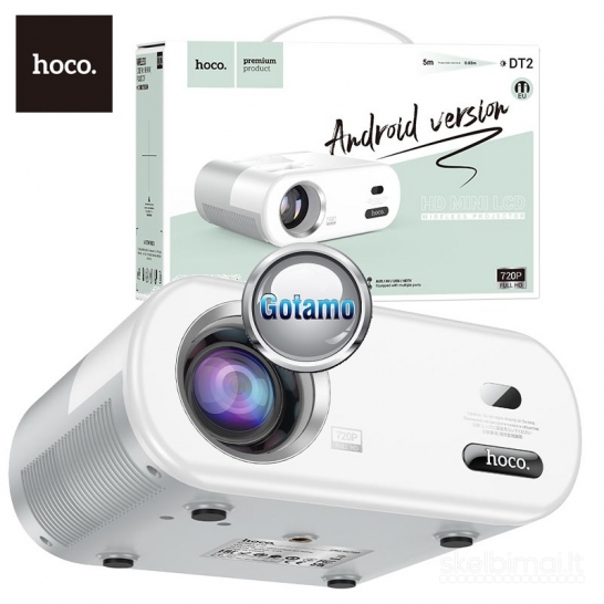 716 Hoco DT2 Išmanusis mini projektorius Android Wi-Fi HD 720P