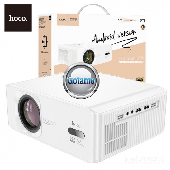 717 Hoco DT3 Išmanusis Full HD 1080P projektorius Android Wi-Fi