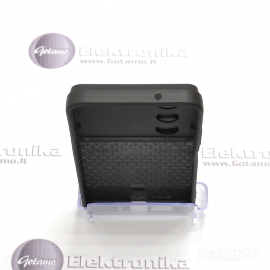 720 B-Ultra dėklas-šarvai Xiaomi Redmi 15 4G su žiedu ir kameros apsauga, juodas