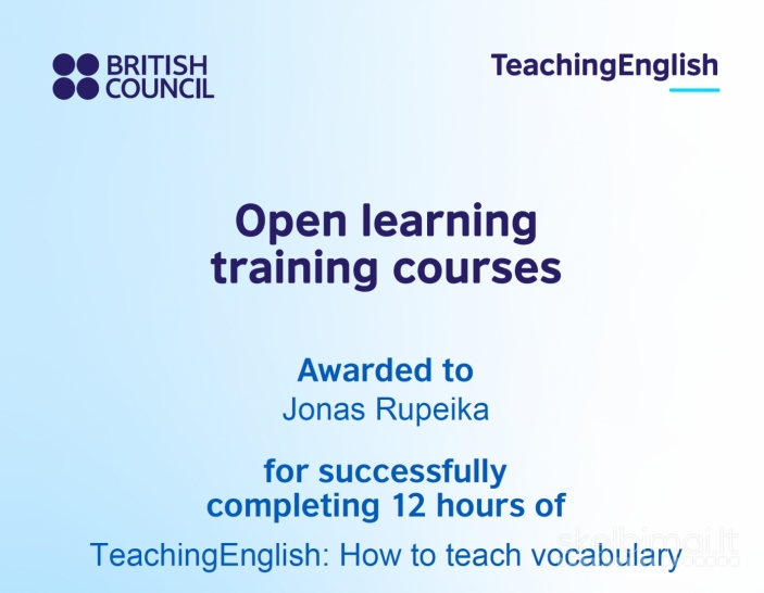 English Lessons – Experienced Teacher 20+ yrs