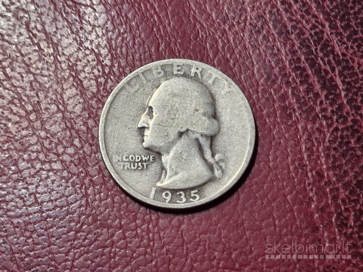 JAV ¼ dolerio, 1935 KM# 164 AG 0.900