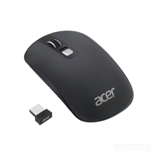 ACER 2.4 GHz plona USB belaidė pelė – juodos spalvos